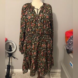 Old Navy Red Tie Front Smocked Sundress